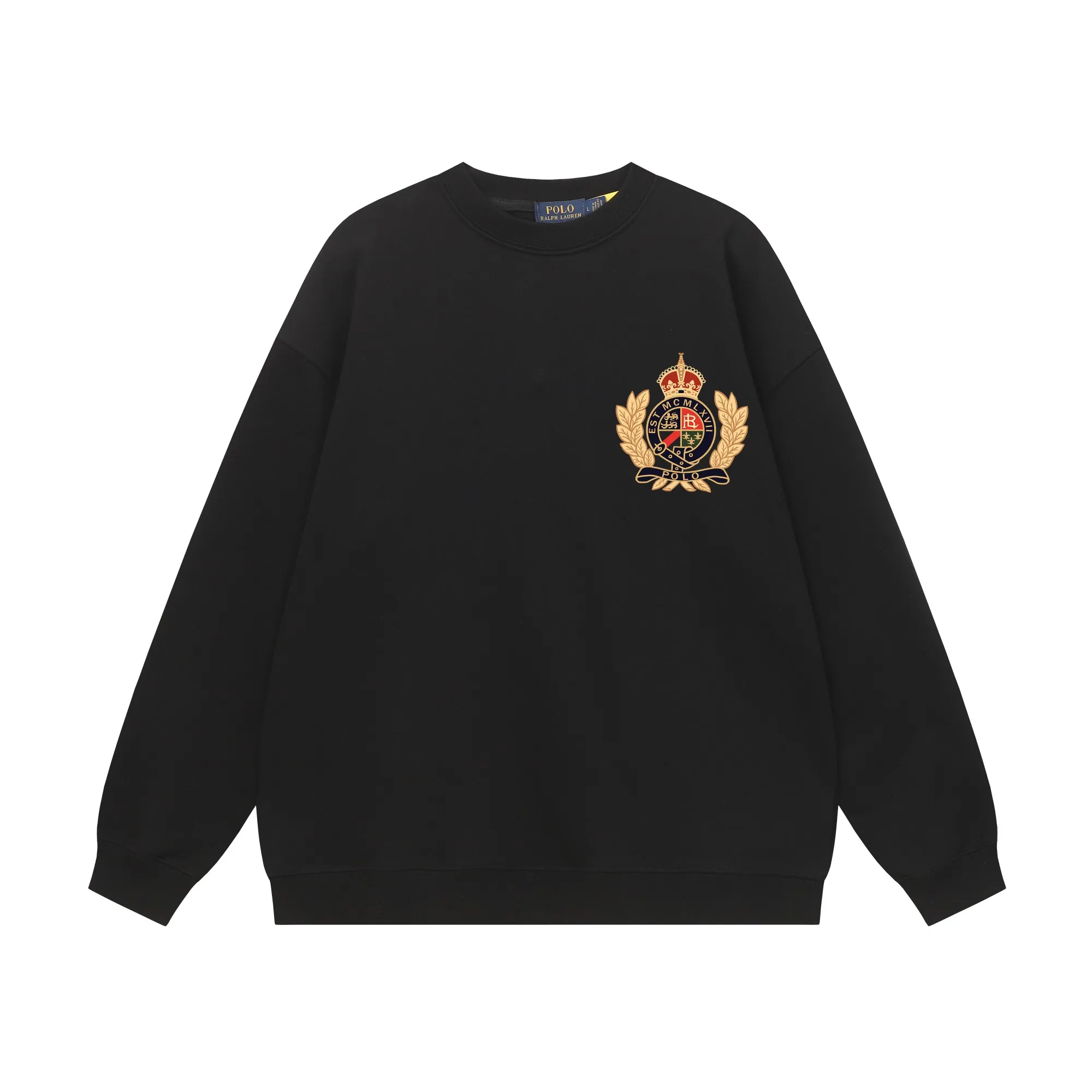 P200 Long-term stock] RalphLauren/Ralph Lauren 2025 autumn and winter new bear letter print 420g heavy large terry sweatshirt Ralph Lauren's age-reducing item, the coat fabric is made of 85% cotton ➕15% polyester, which not only retains the softness, comfort and breathability of cotton, but also adds the wear resistance and wrinkle resistance of polyester fiber, making the clothes more durable and easy to care for. Even in slightly cooler weather, you won't feel stuffy when wearing it. This kind of fabric has a natural crisp feel and is not easy to pill or deform. The bear on the chest is printed with English letters. It is full of color, full of three-dimensionality, and lifelike, adding a bit of liveliness and interest to the whole sweatshirt. There is no pressure to dress, regardless of age or gender. Complete accessories! Color: black, white, navy blue, light floral gray Size: M-L-XL-XXL